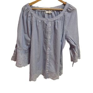 Westbound  top size 2X GUC blue and white colors..